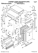 CABINET LINER AND DOOR PARTS Diagram and Parts List for KUIA18PNLS5  KitchenAid Ice Maker