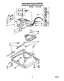 MACHINE BASE Diagram and Parts List for RAL6245BL0  Whirlpool Washer