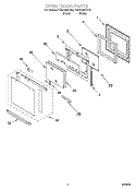 OVEN DOOR PARTS Diagram and Parts List for YGSC308PJB0  Whirlpool Microwave Oven Combo