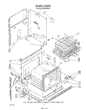 OVEN Diagram and Parts List for RS630PXV0  Whirlpool Range
