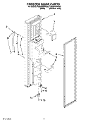 FREEZER DOOR PARTS Diagram and Parts List for 7GS2SHEXPQ02  Whirlpool Refrigerator