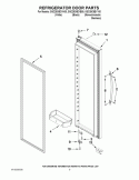 REFRIGERATOR DOOR PARTS Diagram and Parts List for GSC25C6EYY00  Whirlpool Refrigerator