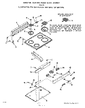 BACKGUARD AND MAIN TOP Diagram and Parts List for F5057W0  Roper Range
