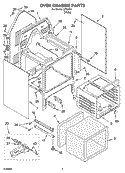 OVEN CHASSIS PARTS Diagram and Parts List for IJP89801  Inglis Range