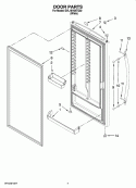 DOOR PARTS, OPTIONAL PARTS (NOT INCLUDED) Diagram and Parts List for EVL181NXTQ02  Whirlpool Freezer