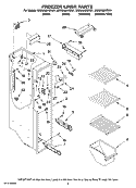 FREEZER LINER PARTS Diagram and Parts List for MSD2658KGB01  Whirlpool Refrigerator