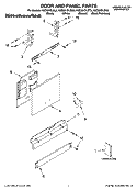 DOOR AND PANEL PARTS Diagram and Parts List for KUDI01DLBL3  KitchenAid Dishwasher