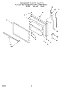 FREEZER DOOR, LIT/OPTIONAL Diagram and Parts List for KTRS19MGAL00  KitchenAid Refrigerator