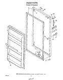 DOOR , LIT/OPTIONAL Diagram and Parts List for EV150NXSW00  Whirlpool Freezer