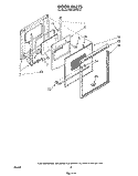 DOOR Diagram and Parts List for RB120PXV0  Whirlpool Wall Oven