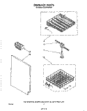 DISHRACK Diagram and Parts List for GDU4050XPW0  Whirlpool Dishwasher