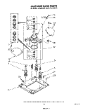 MACHINE BASE Diagram and Parts List for LT4900XSW1  Whirlpool Washer Dryer Combo