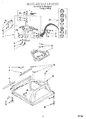 MACHINE BASE Diagram and Parts List for 3LBR8255EQ1  Whirlpool Washer