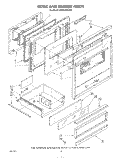 DOOR AND DRAWER Diagram and Parts List for KEES702SWB1  KitchenAid Microwave Oven Combo