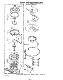 PUMP AND MOTOR Diagram and Parts List for DP3840XPN2  Whirlpool Dishwasher