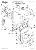 SECTION Diagram and Parts List for LER8858DQ1  Whirlpool Dryer