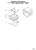 INTERNAL OVEN Diagram and Parts List for RBS305PDB14  Whirlpool Wall Oven