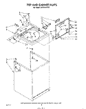 TOP AND CABINET , LITERATURE AND OPTIONAL Diagram and Parts List for LA3300XPW0  Whirlpool Washer