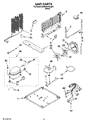 UNIT PARTS Diagram and Parts List for 5GR9SHKXLQ04  Whirlpool Refrigerator