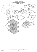 OVEN Diagram and Parts List for KERC507YWH2  KitchenAid Range
