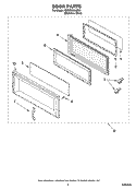 DOOR PARTS Diagram and Parts List for KHMS155LSS2  KitchenAid Microwave