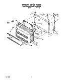 FREEZER DOOR Diagram and Parts List for ET22PKXYN00  Whirlpool Refrigerator