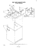 TOP AND CABINET , LITERATURE AND OPTIONAL Diagram and Parts List for LA5460XMW3  Whirlpool Washer