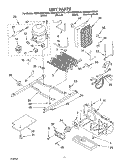 UNIT PARTS Diagram and Parts List for KSRA22KKBT02  KitchenAid Refrigerator