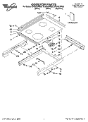 COOKTOP PARTS Diagram and Parts List for GY398LXPB03  Whirlpool Range
