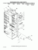 REFRIGERATOR LINER PARTS Diagram and Parts List for WSF26D4EXA00  Whirlpool Refrigerator