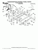 WASHER/DRYER CONTROL PANEL PARTS Diagram and Parts List for LTE5243DQA  Whirlpool Washer Dryer Combo