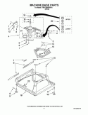 MACHINE BASE PARTS Diagram and Parts List for 7MWT98965WW1  Whirlpool Washer