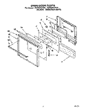 OVEN DOOR Diagram and Parts List for RB760PXYQ4  Whirlpool Wall Oven