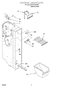 FREEZER LINER Diagram and Parts List for 3XART730GW00  Whirlpool Refrigerator