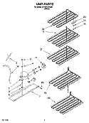 UNIT PARTS Diagram and Parts List for EV161FZRQ00  Whirlpool Freezer
