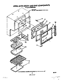 UPPER OVEN DOOR AND UNIT Diagram and Parts List for RE960PXVN4  Whirlpool Range