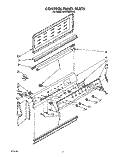 CONTROL PANEL Diagram and Parts List for RF4700XWW0  Whirlpool Range