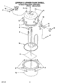 UPPER & LOWER TANK SHELL Diagram and Parts List for KHWG160PSS1  KitchenAid Miscellaneous