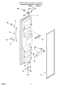 FREEZER DOOR Diagram and Parts List for ED22GWXFW01  Whirlpool Refrigerator