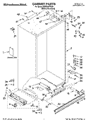 CABINET PARTS Diagram and Parts List for KSSO36FTX00  KitchenAid Refrigerator