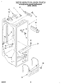 REFRIGERATOR LINER Diagram and Parts List for 8ED22DQXDW00  Whirlpool Refrigerator
