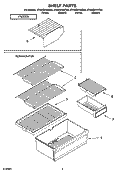 SHELF PARTS, OPTIONAL PARTS Diagram and Parts List for ET4WSKYKQ05  Whirlpool Refrigerator