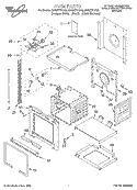OVEN, LITERATURE Diagram and Parts List for GBS277PDQ4  Whirlpool Wall Oven