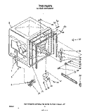 TUB, LITERATURE AND OPTIONAL Diagram and Parts List for GSHF7884P2  Whirlpool Dishwasher