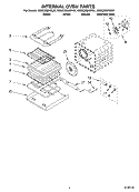 INTERNAL OVEN PARTS Diagram and Parts List for KEMC308KSS01  KitchenAid Microwave Oven Combo