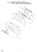 CONTROL PANEL Diagram and Parts List for KEBS278DBS7  KitchenAid Wall Oven