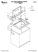 TOP AND CABINET PARTS Diagram and Parts List for 7MWT97710TQ0  Whirlpool Washer