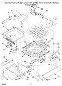 EVAPORATOR, ICE CUTTER GRID AND WATER Diagram and Parts List for KUIS185EBL0  KitchenAid Ice Maker
