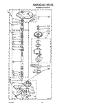 GEARCASE Diagram and Parts List for LA7000XTF1  Whirlpool Washer