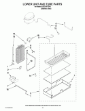 LOWER UNIT AND TUBE PARTS Diagram and Parts List for KSSC36FTS04  KitchenAid Refrigerator